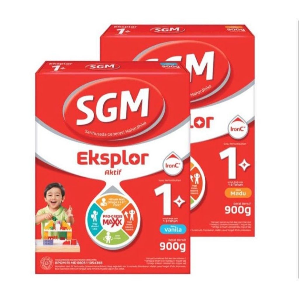 

SGM 1+ 900 GRAM RASA MADU VANILLA SUSU FORMULA BAYI USIA 1-3 TAHUN