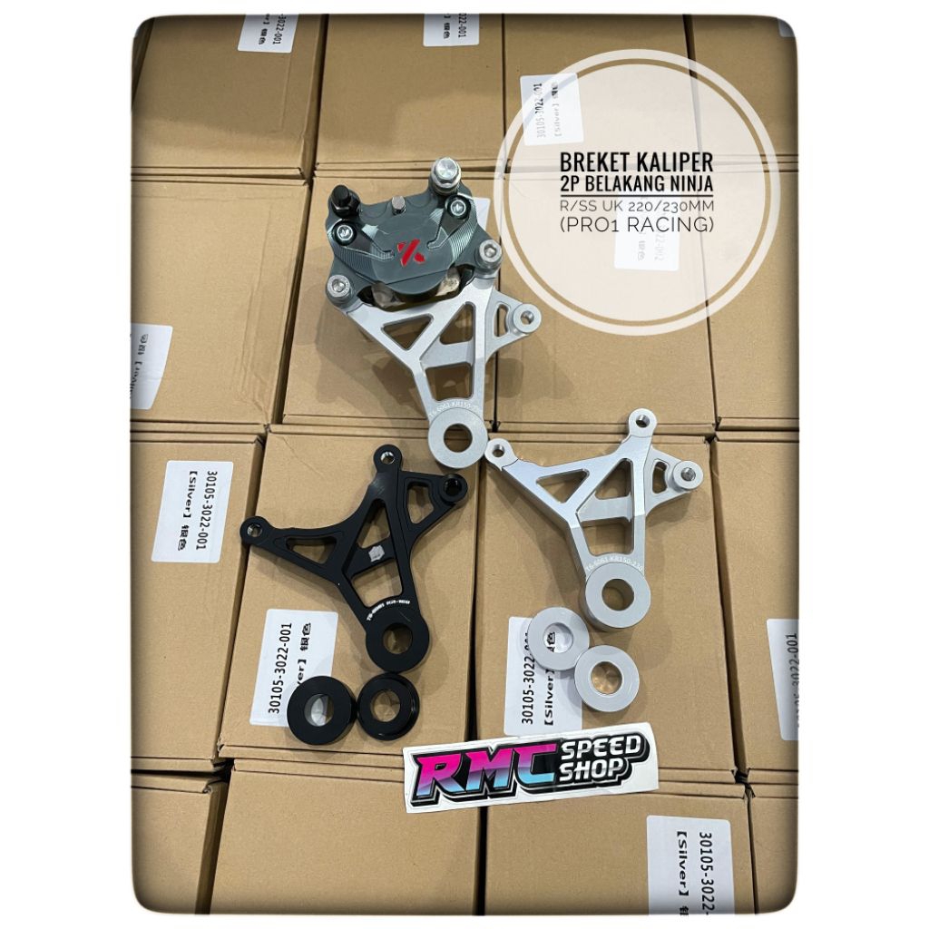 Breket Kaliper 2piston belakang Ninja R Ninja Ss pro1 racing ukuran 220mm 230mm / Breket kaliper bel