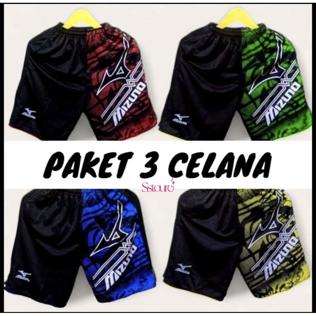 (Best Seller) Celana Kolor Pendek Olahraga Voli Mizuno Tebal Pria Wanita Dewasa Terbaru Terlaris Ter