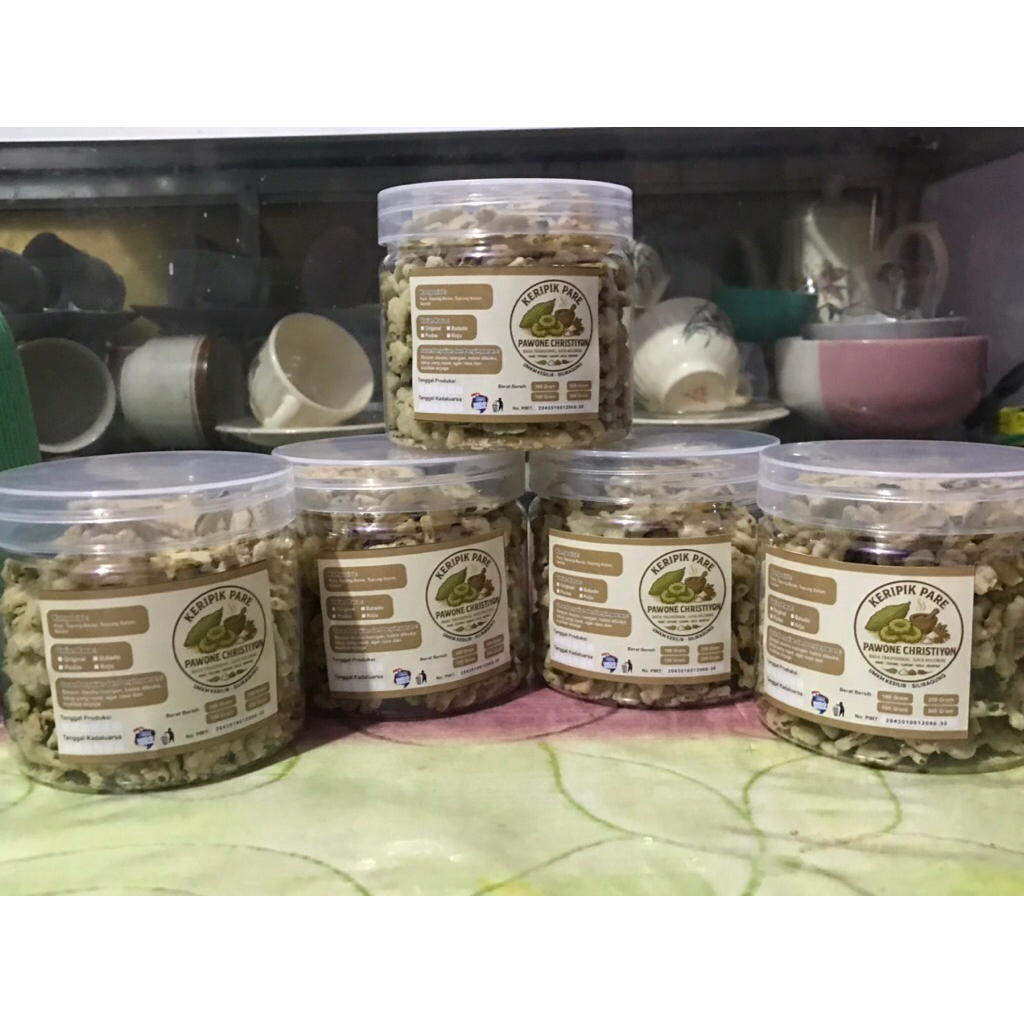 

KERIPIK PARE/PARECRISPY /PAREKRISPI TOPLESAN 500ml
