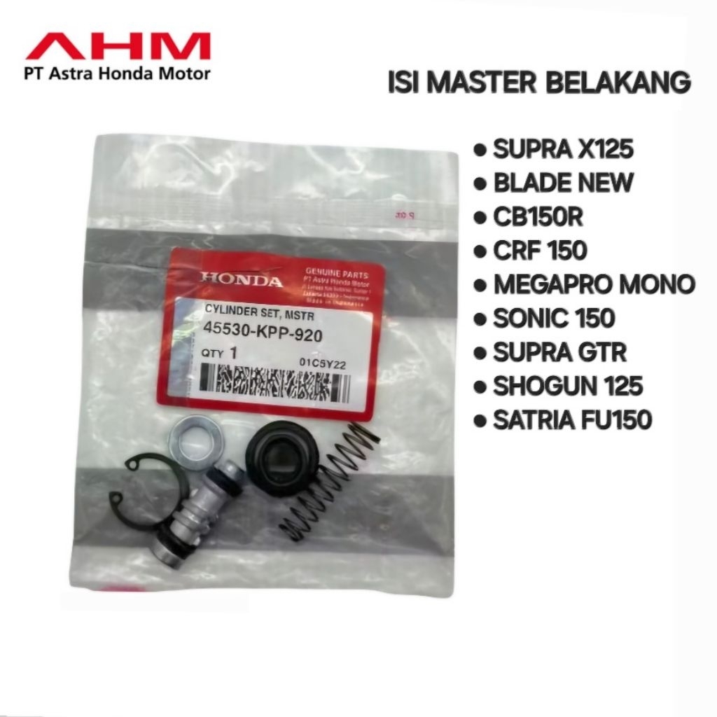ISI MASTER REM CAKRAM BELAKANG SUPRA X125 BLADE NEW CB150R MEGAPRO MONOSHOCK CRF 150 SONIC SUPRA GTR