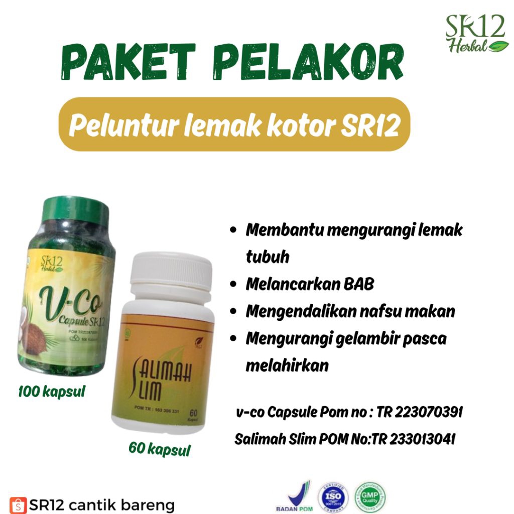 

Paket pelangsing SR12|Paket pelakor[PELUNTUR LEMAK KOTOR]|OBAT LANGSING HERBAL