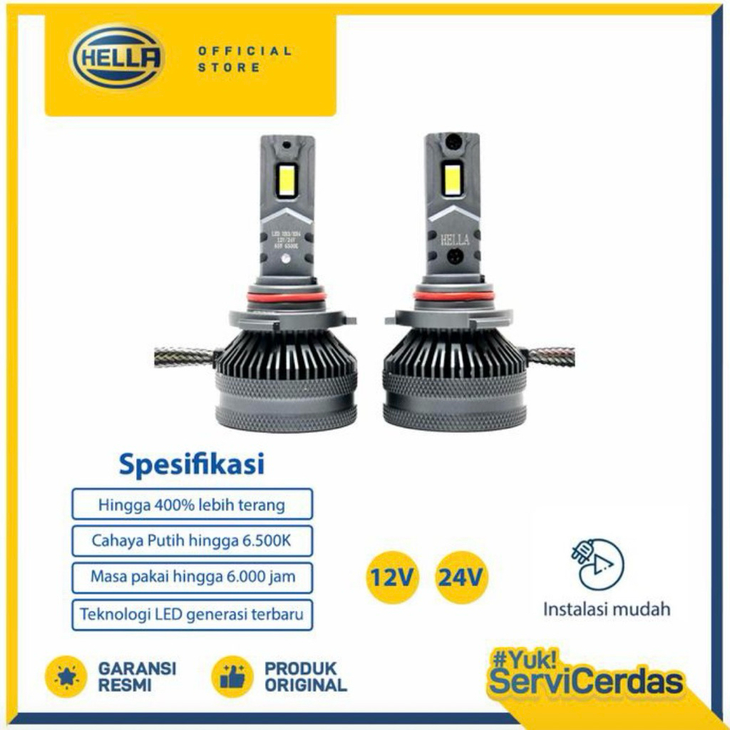 Lampu LED Hella Rally HL HB3 / HB4 65 Watt Set
