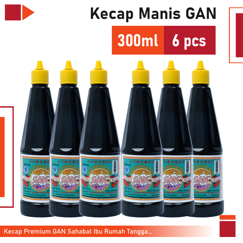 

Kecap Manis GAN Botol 300ml - 6pcs - Kecap Fermentasi