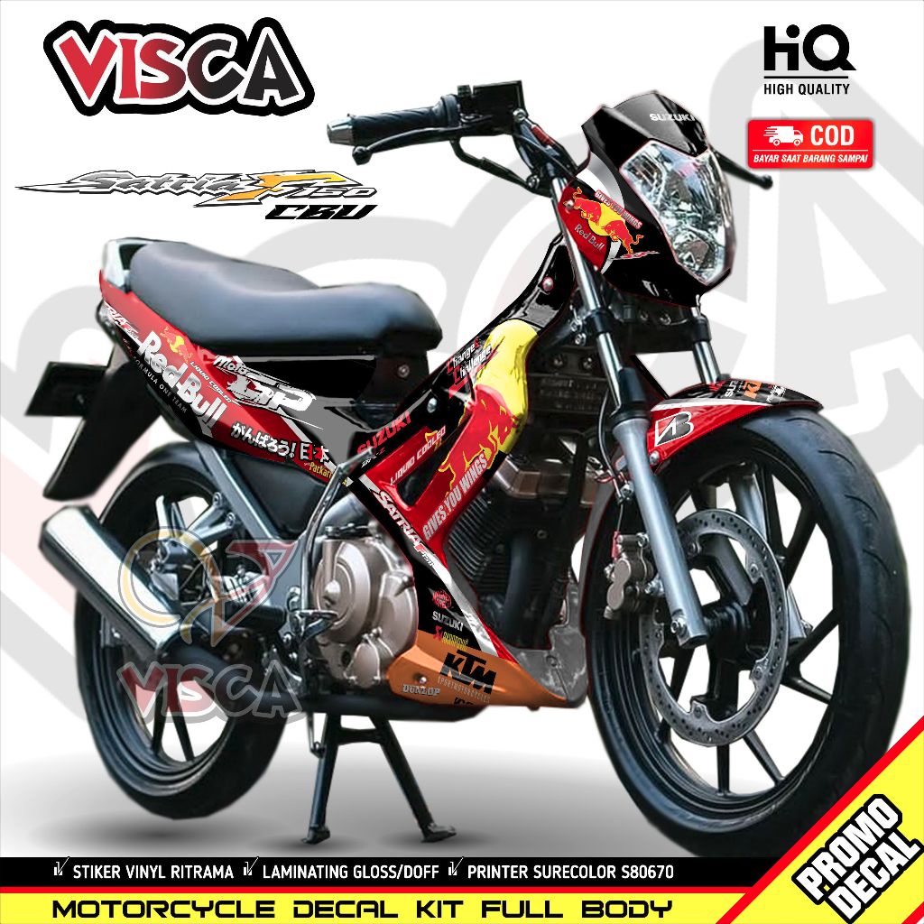 Decal Satria Fu CBU 2004-2009 Full Body Stiker Satria Fu Lama Full Body Striping Satria Fu CBU LAMA 