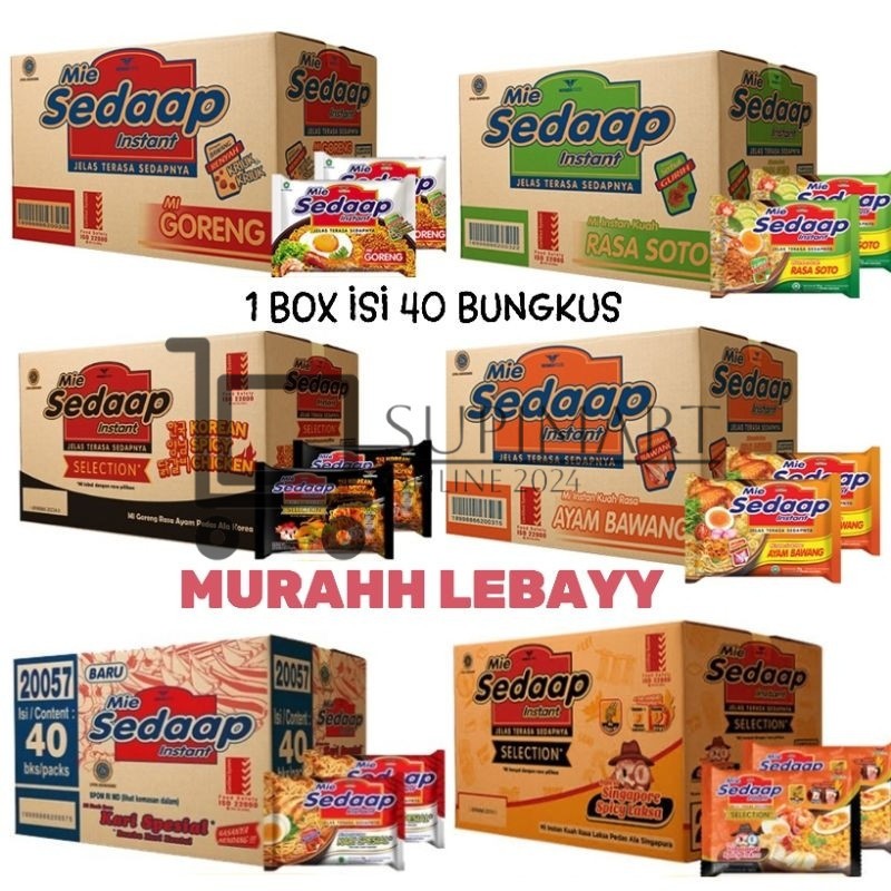 

Forcysn [ 1 Dos ] Mie Sedaap Goreng & Kuah All Varian Mie Sedaap Kemasan Dos Isi 40Pcs