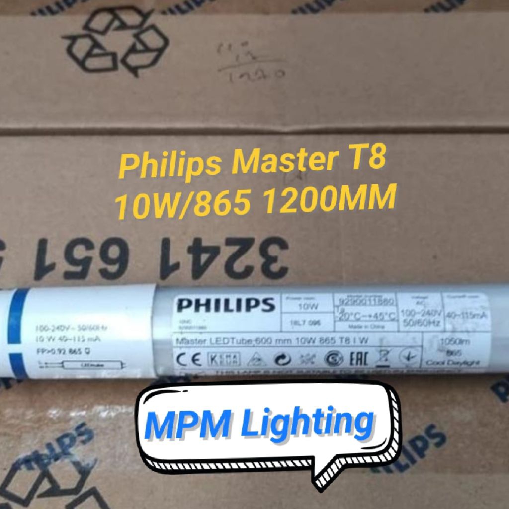 Philips Master T8 LED 10W/865 1200mm / Noen Philips T8 Master 10W 865 (Putih) 120cm