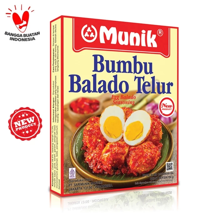 

Pusapu Bumbu Masak instant Bumbu Munik Balado Telur 150Gr Pasti Enak Siap Masak Praktis