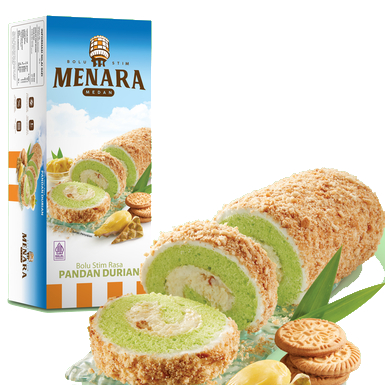 

Bolu Menara Bolu Stim Pandan Durian - 600gr