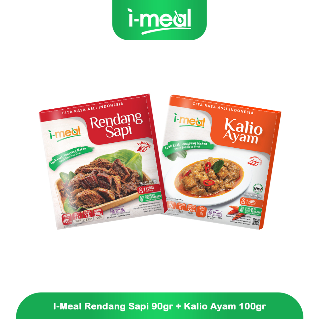 

I-Meal Rendang Sapi dan Kalio Ayam i-meal Siap Makan