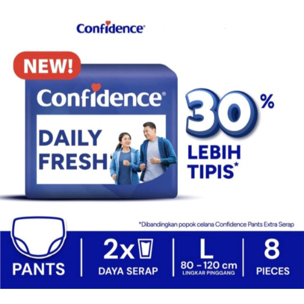 Confidence Pants Daily Fresh Pampers Dewasa L8