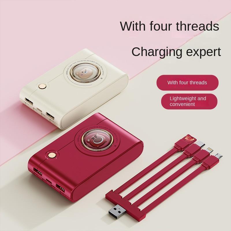 Q254 PowerBank 30000 mAh Cute Kartun genuine backup battery Spare battery good quality 4in1 powerban