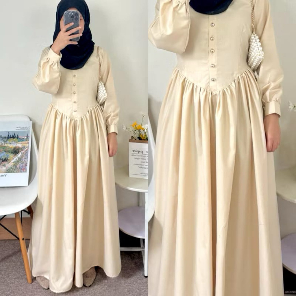 ALIKA DRESS/ DRESS VINTAGE/Dress vintage jumbo/ dress kondangan/ dress busui