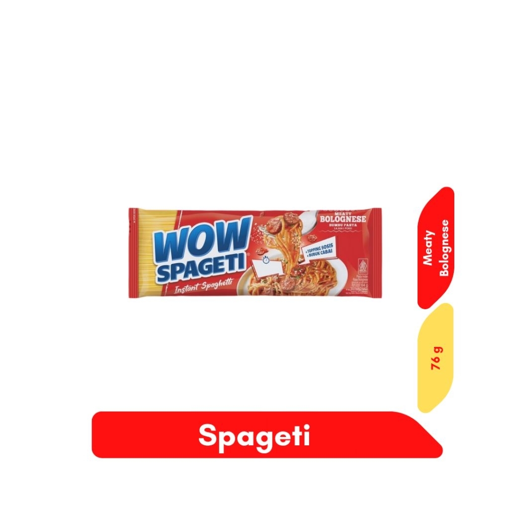 

WOW Spageti Bolognese 76g – Spaghetti Instan dengan Topping Sosis