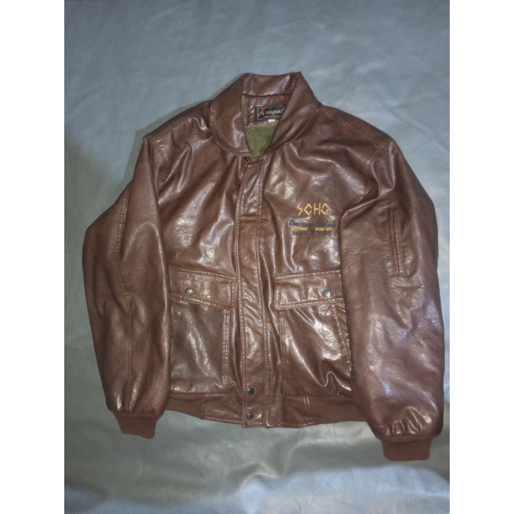 Jaket Kulit Bomber A2 Flight Jaket by Kangad