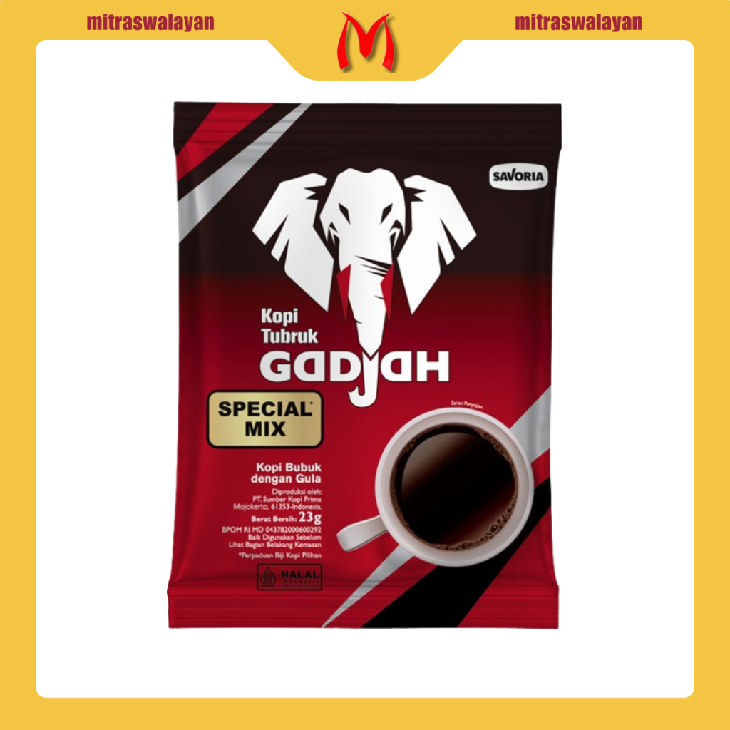 

Kopi Tubruk GADJAH Special Mix 1 Renteng isi 10 Sachet @23 gr