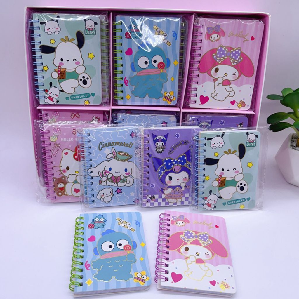 

ATK.JAYA COD Notebook Diary Berwarna Ukuran A7 Motif Sanrio / Notebook Ring Sanrio