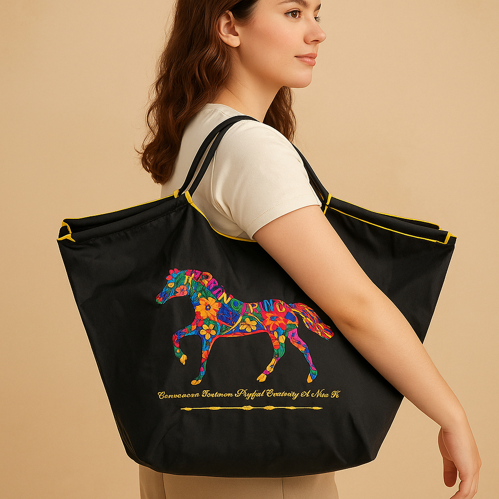 Tas Totebag Premium Ball & Chain Motif Korea Size Large