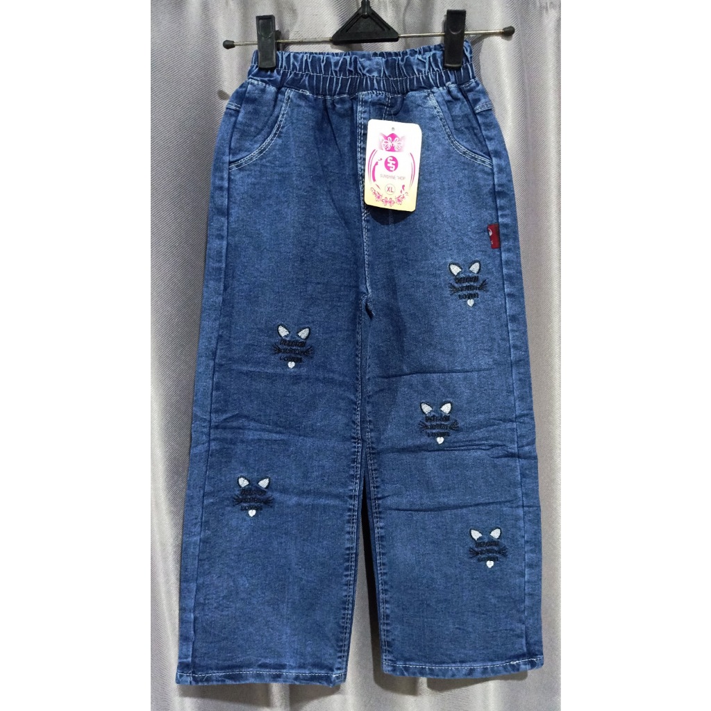 jeans import kulot anak cewek usia 6-12 tahun / celana jeans import kulot anak perempuan / jeans fas