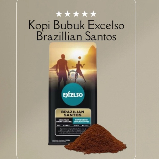 

Kopi Excelso Brazilian santos Bubuk 200g