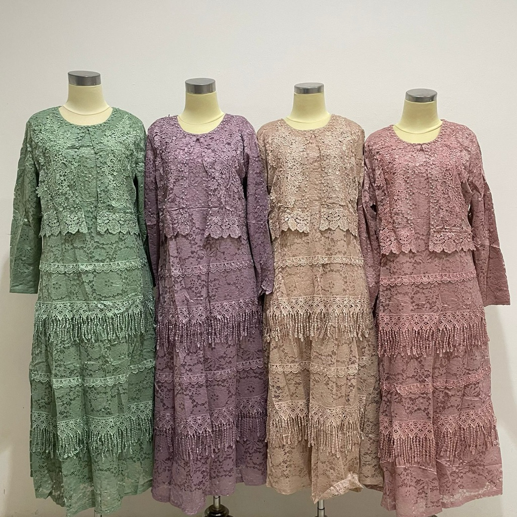 gamis brokat blazer YL005