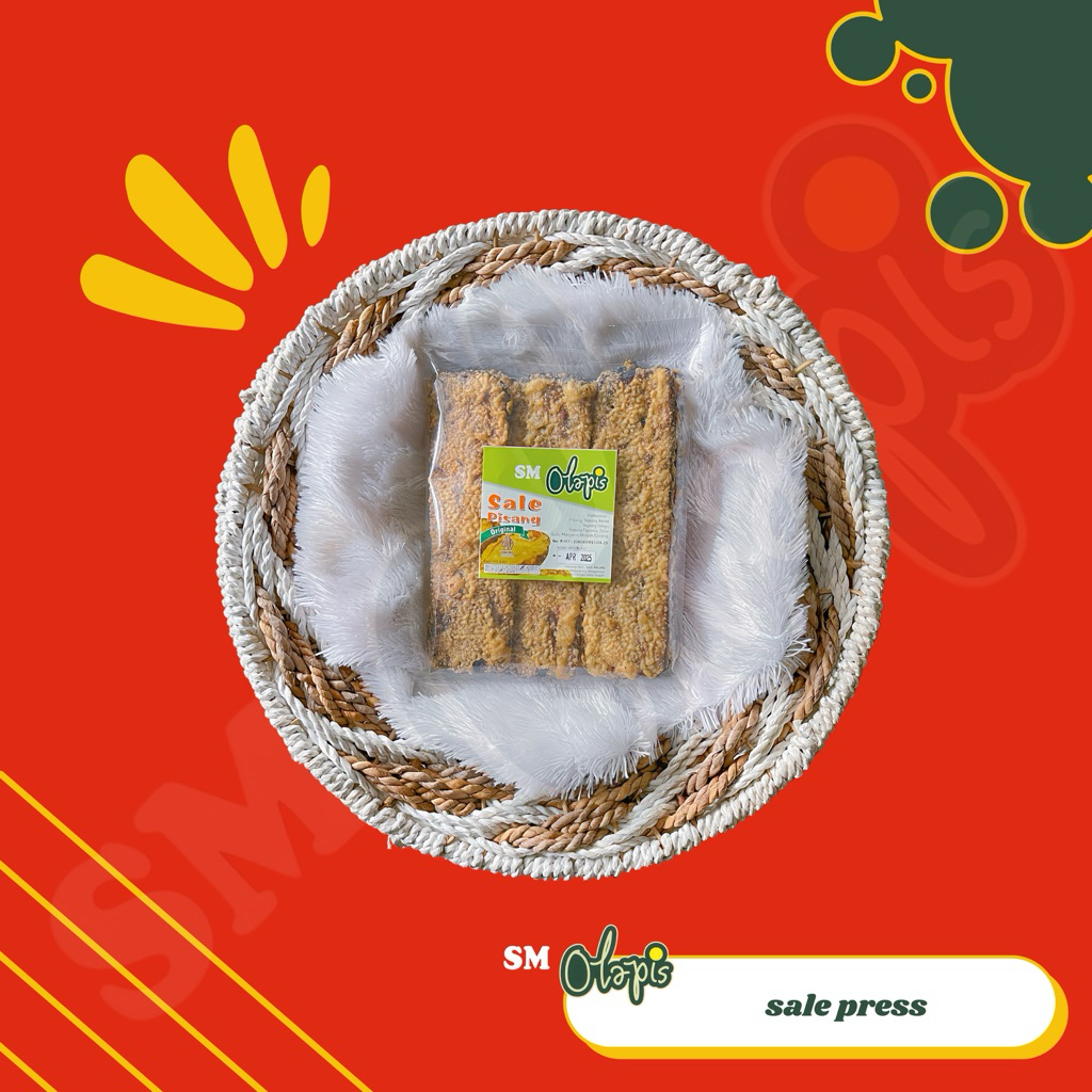 

SALE PISANG PRES MANIS KHAS CILACAP OLEH OLEH CILACAP SNACK CAMILAN LEBARAN SARIMURNI OLAPIS