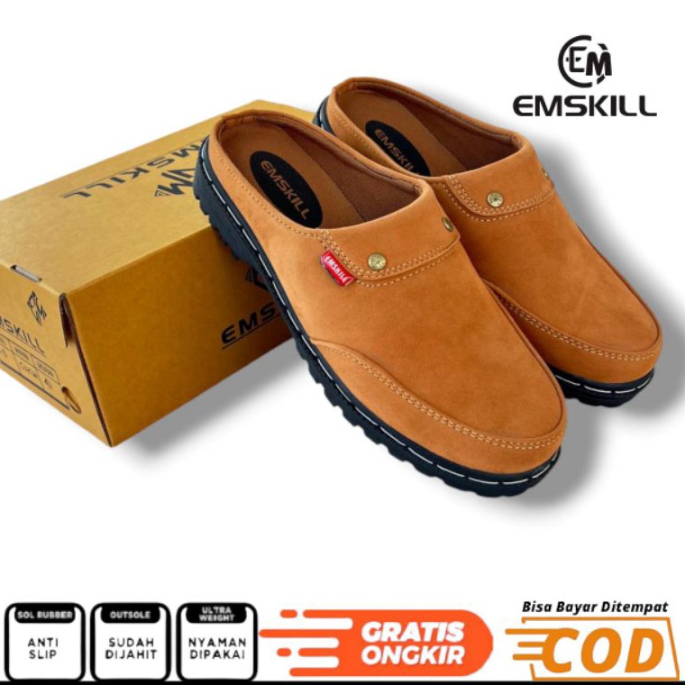 KODE N55K EMSKILLSANDAL SEPATU BUSTONG COWOK SANDAL SEPATU TUTONG SLOP PRIA TERBARU
