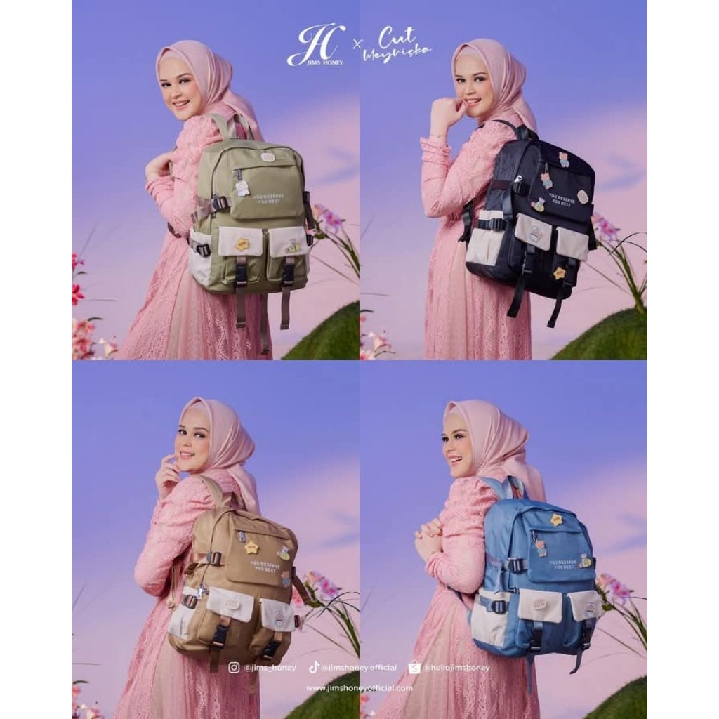 JIMS HONEY RANSEL CHIKA BACKPACK TAS PUNGGUNG PRIA TAS PUNGGUNG PEREMPUAN TAS ANAK IMPOR TAS KULIAH 