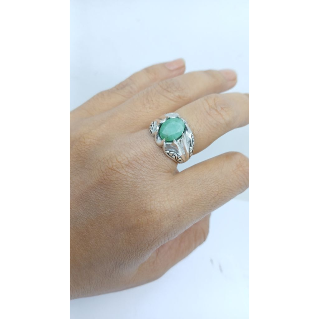 cincin perak pria motif cakram ukiran bali (special edition)