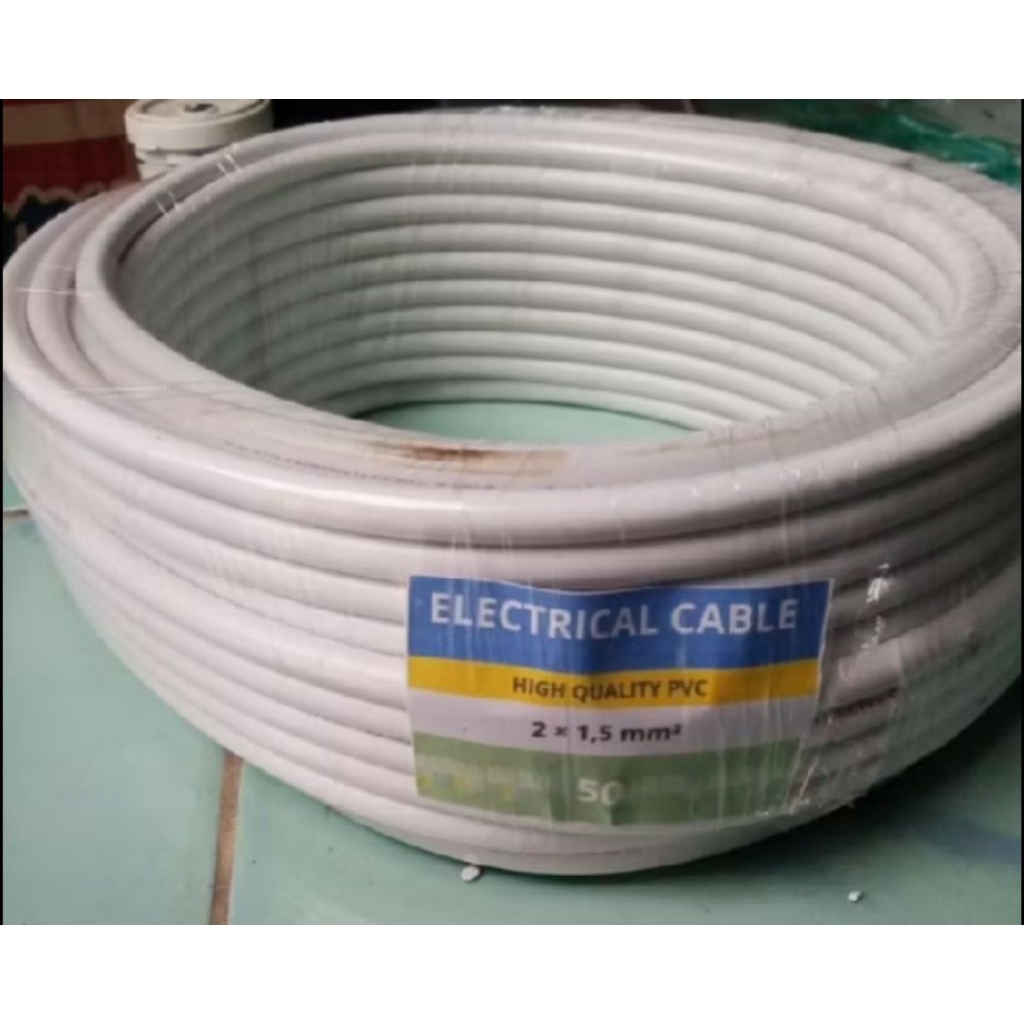 kabel listrik .kabel baja kuning kulit putih