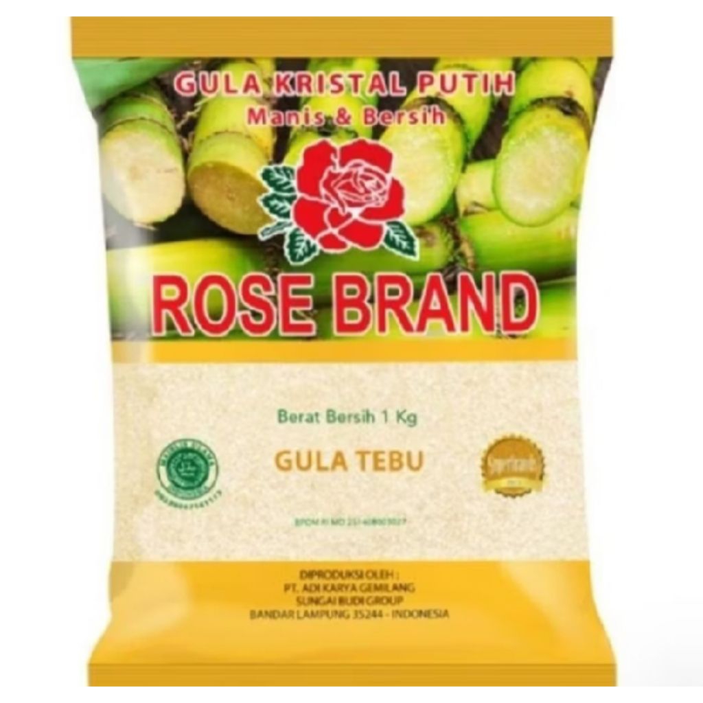 

Gula pasir Rose brand kemasan kuning 1 kg