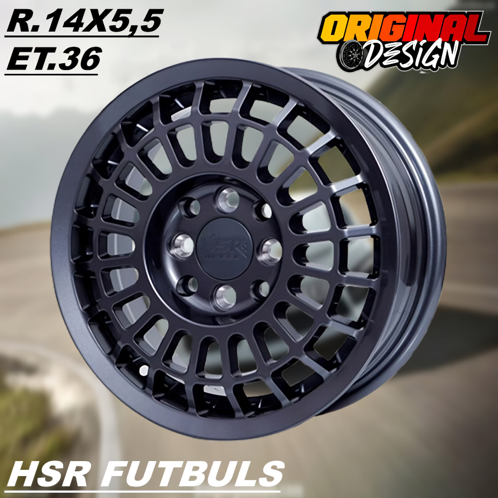 HSR FUTBULS R14 Pelek Mobil AVANZA, XENIA, KIJANG LGX, Ring 14 Lubang 4