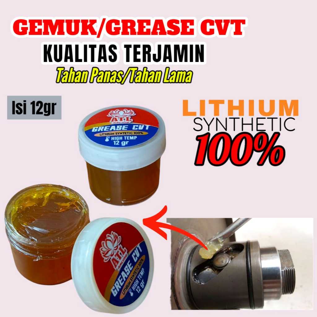 ATL RACING gemuk grease CVT grease high temp plum gem cvt stempet CVT  grease cvt gemuk CVT