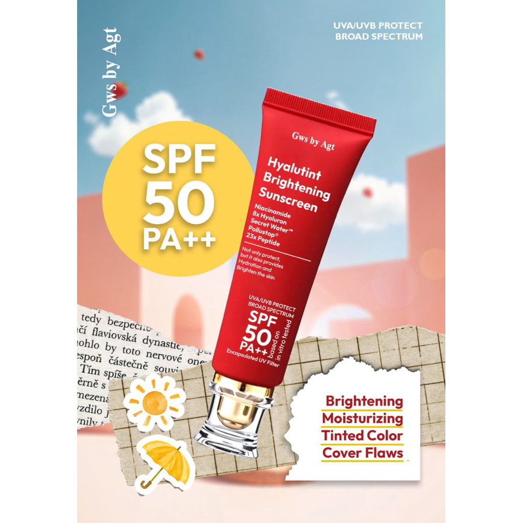 READY HYALUTINT BRIGHTENING SUNSCREEN GWS BY AGT/ GWS BY AGT