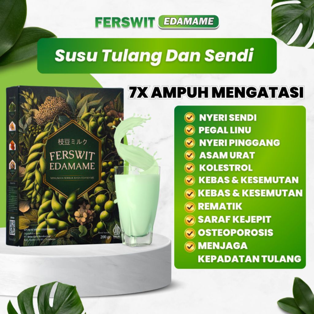 

Ferswit Susu Edamame Jepang - Untuk Asam Lambung, Gerd & Pencernaan PAKET 3BOX