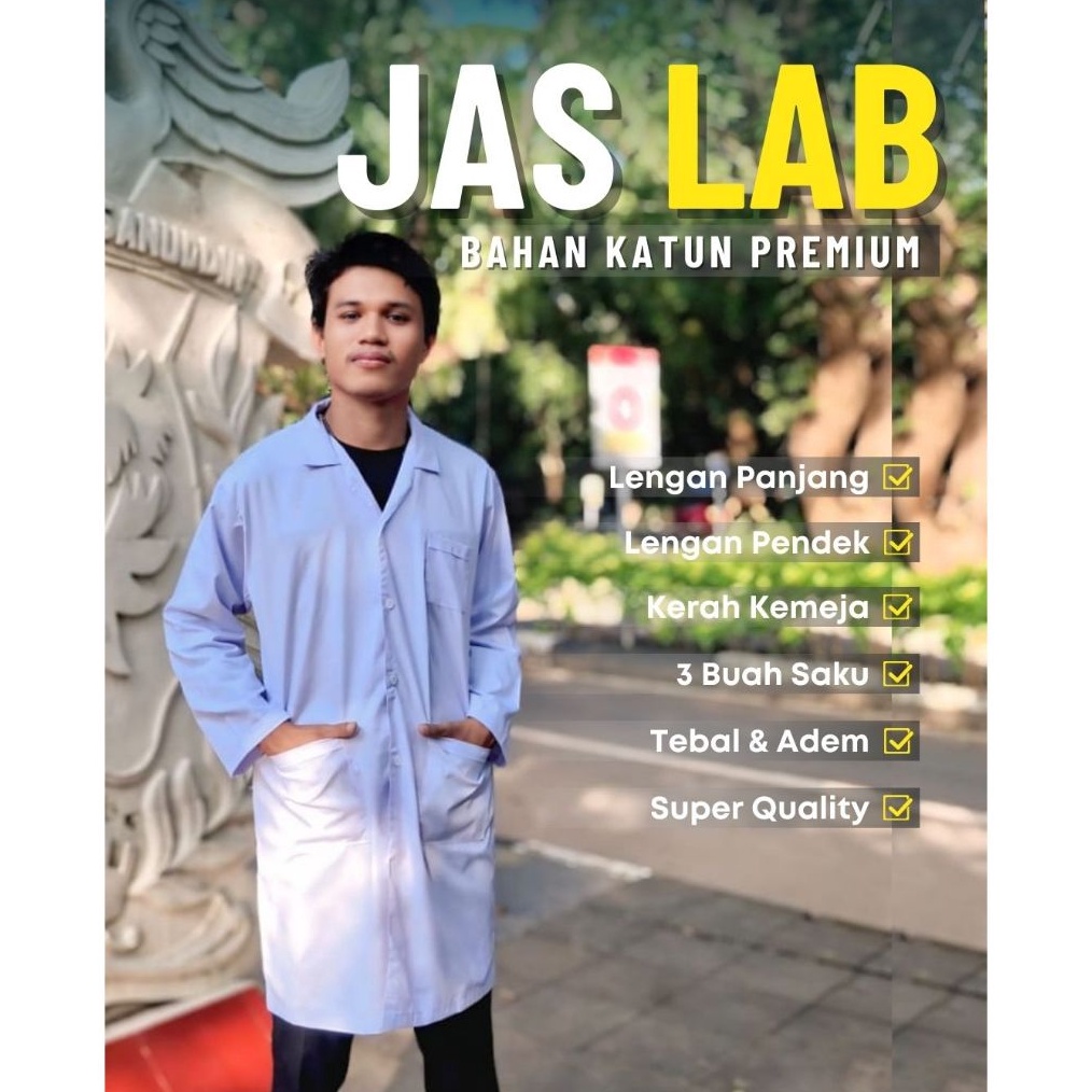 KODE B12Y JAS LAB  JAS LABORATORIUM  PRAKTEK  JAS PRAKTIKUM  JAS LAB LENGAN PANJANG  JAS LAB LENGAN 
