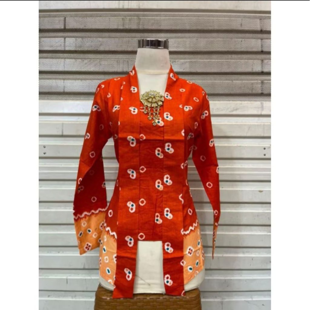 sky06//Atasan kebaya kutubaru jumputan/Termurah kebaya jumputan ukuran sampai jumbo
