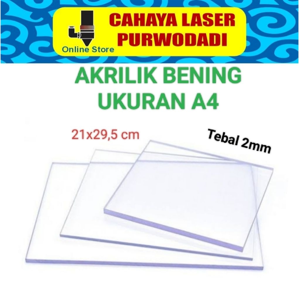 

Akrilik bening ukuran A4 / akrilik lembaran A4 / akrilik ecer