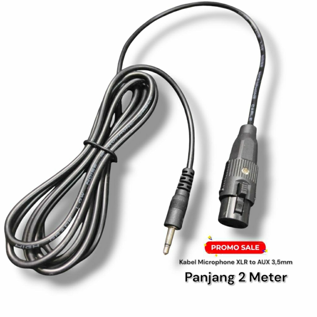 Kabel Microphone XLR to AUX 3,5mm Kabel Microphone Audio Soundcard