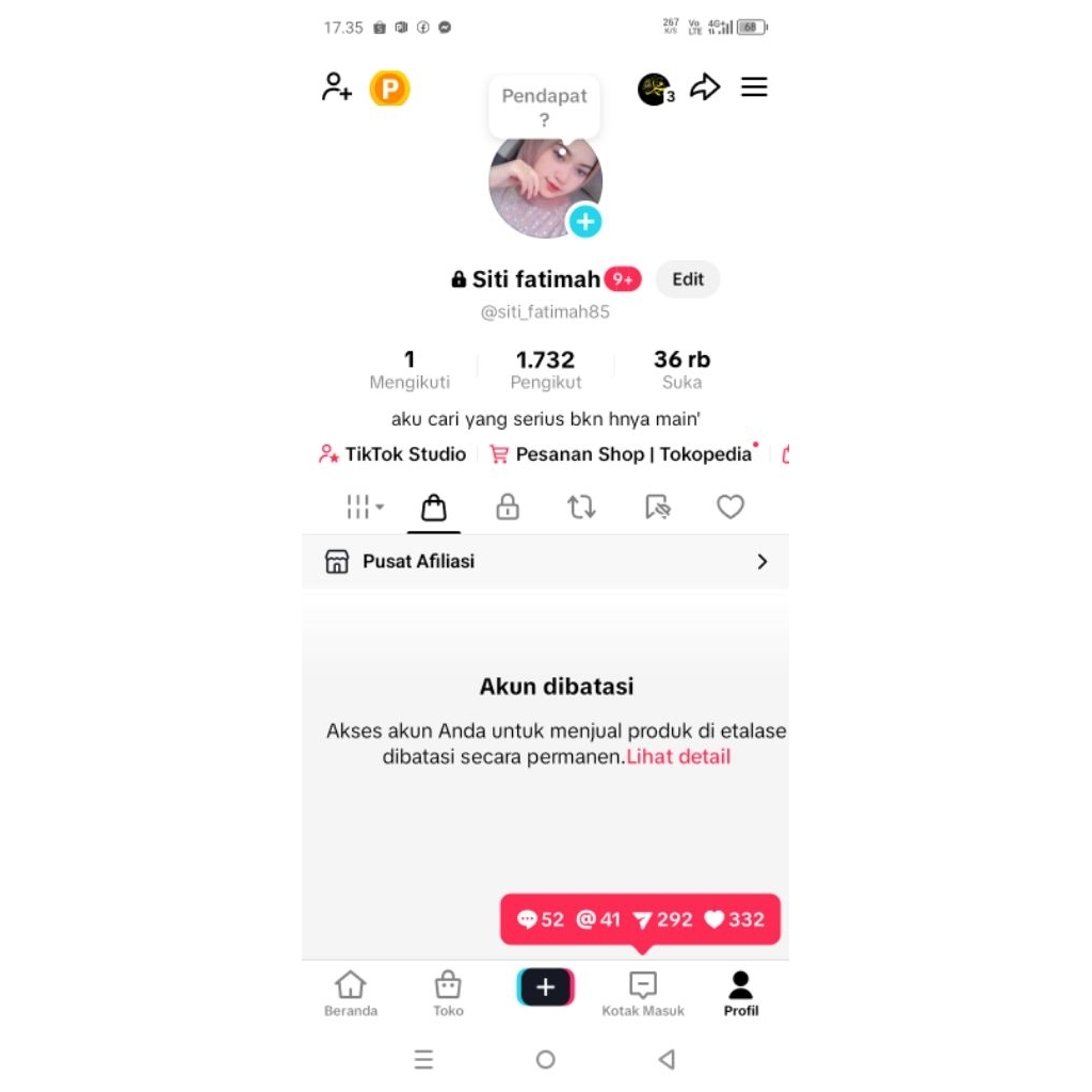 AKUN TIKTOK 1K FOLLOWERS INDO