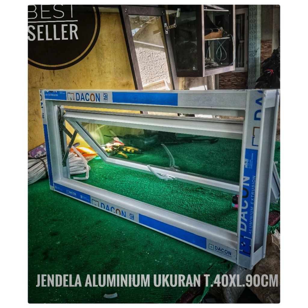Jendela Aluminium 40x60 Bahan premium/Boven Aluminium/Jendela Kamar Mandi/Jendela Aluminium Putih/Je