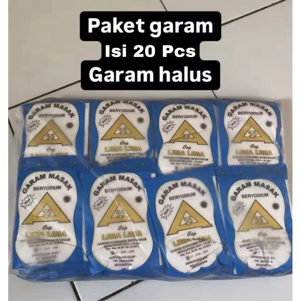 

Paket 20 pcs Garam Masak Halus Beyodium COD - Bahan Makanan - Salt Masakan