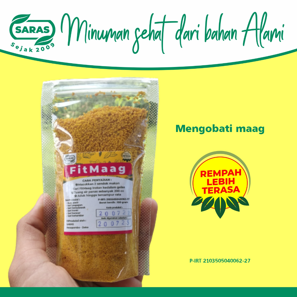 

saras fitmaag herbal instan bubuk maag asam lambung gerd maag care kesehatan