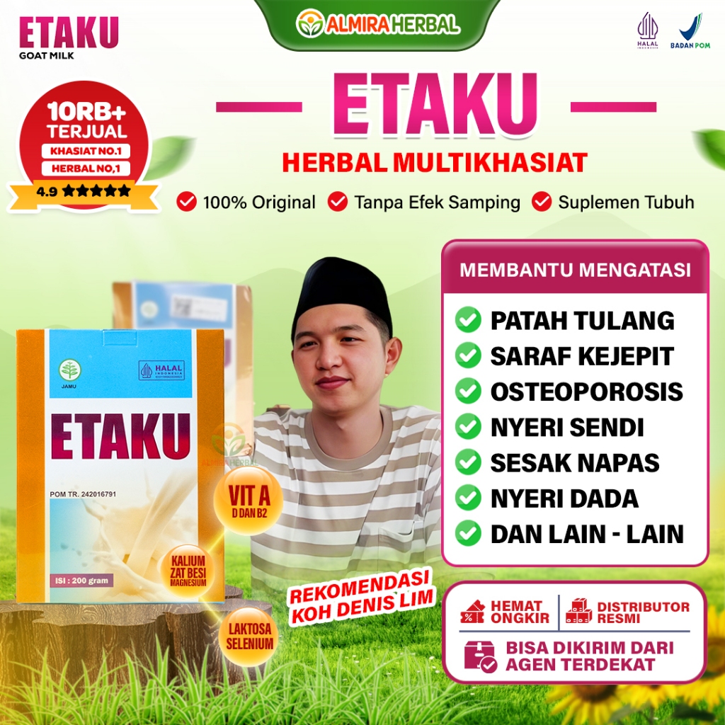 

Almira Herbal - Paket 1 & 2 Box Etaku Goat Milk Susu Kambing Etawa Murni Bubuk Sudah Bpom dan Halal