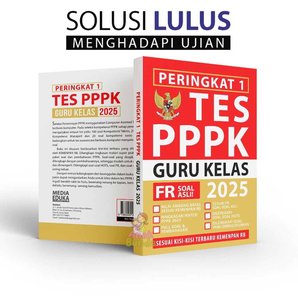Buku PPPK GURU PGSD 2025 - Peringkat 1 PPPK GURU KELAS 2025 - Buku Original