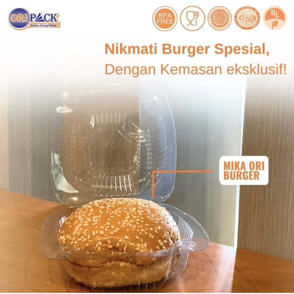 [50pcs] MIKA BURGER/MIKA BULAT/MIKA NASI BULAT tebal ORIPACK