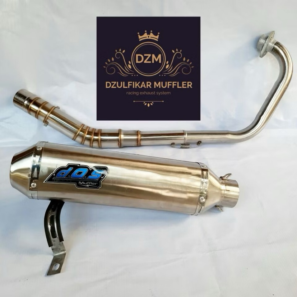 knalpot racing kapsul dos inlet 50 suara ngebas ulem