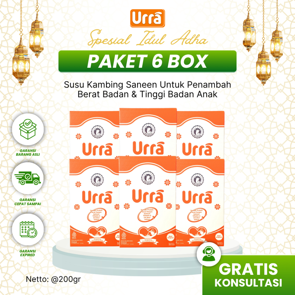 

[PAKET 6 BOX] URRA - Susu Kambing Saanen Untuk Penambah Berat Badan & Tinggi Badan Anak