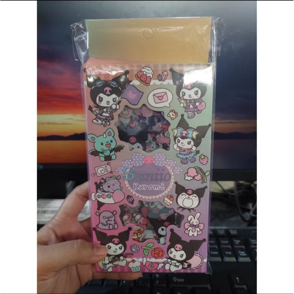 

Stiker Labubu momo Kuromi mainan anak sticker 96 stiker