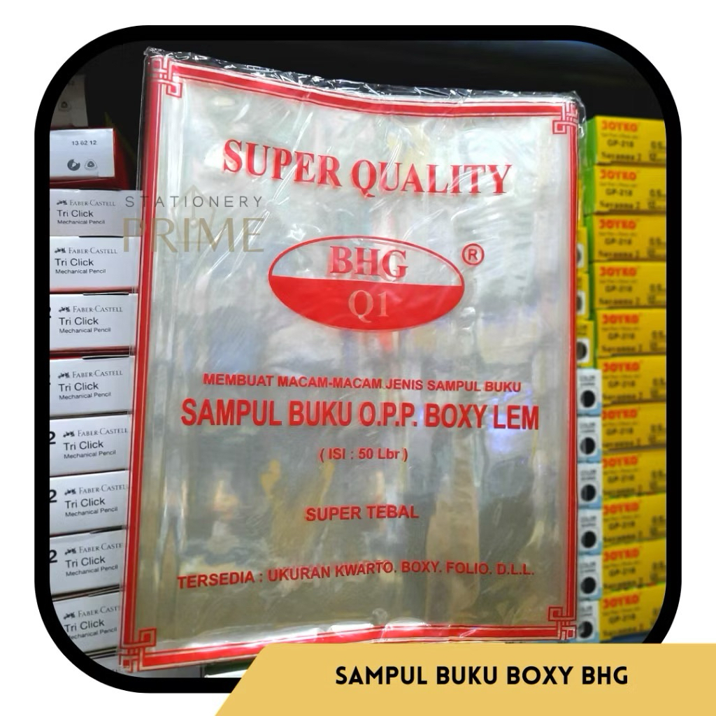 

Sampul Buku Plastik Boxy BHG isi 50 Lembar